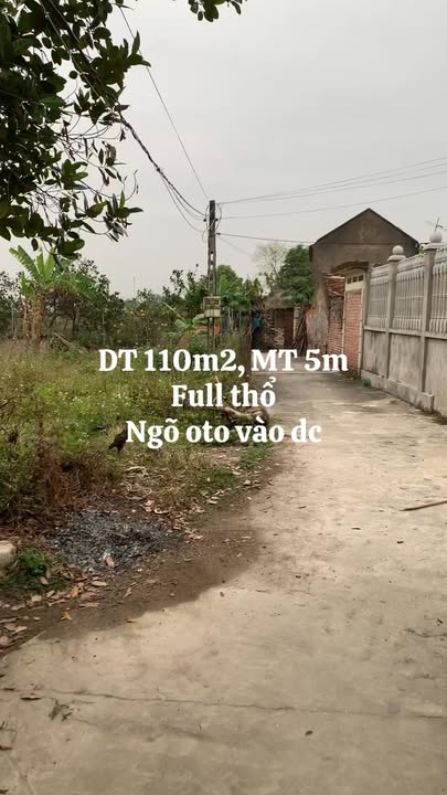 Đất thổ cư Vân Hà, Việt Yên 110m² giá 1.6 tỷ - Khu vực yên tĩnh, tiện lợi làm việc!