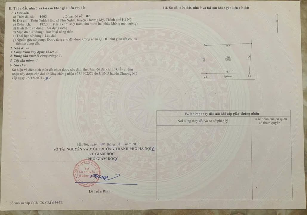 Đất nền 182m² tại thôn Nghĩa Hảo, Chương Mỹ - Đầu tư sinh lời ngay!