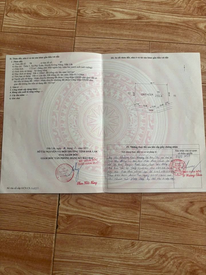 Đất mặt tiền Phú Xuân, Krông Năng 1200m² giá chỉ 4.2 tỷ - Cơ hội đầu tư tuyệt vời!