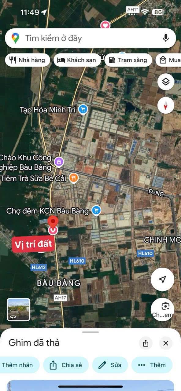 Đất nền thổ cư mặt tiền Quốc Lộ 13, Bàu Bàng 2860m² giá chỉ 20 tỷ - Cơ hội đầu tư tuyệt vời!
