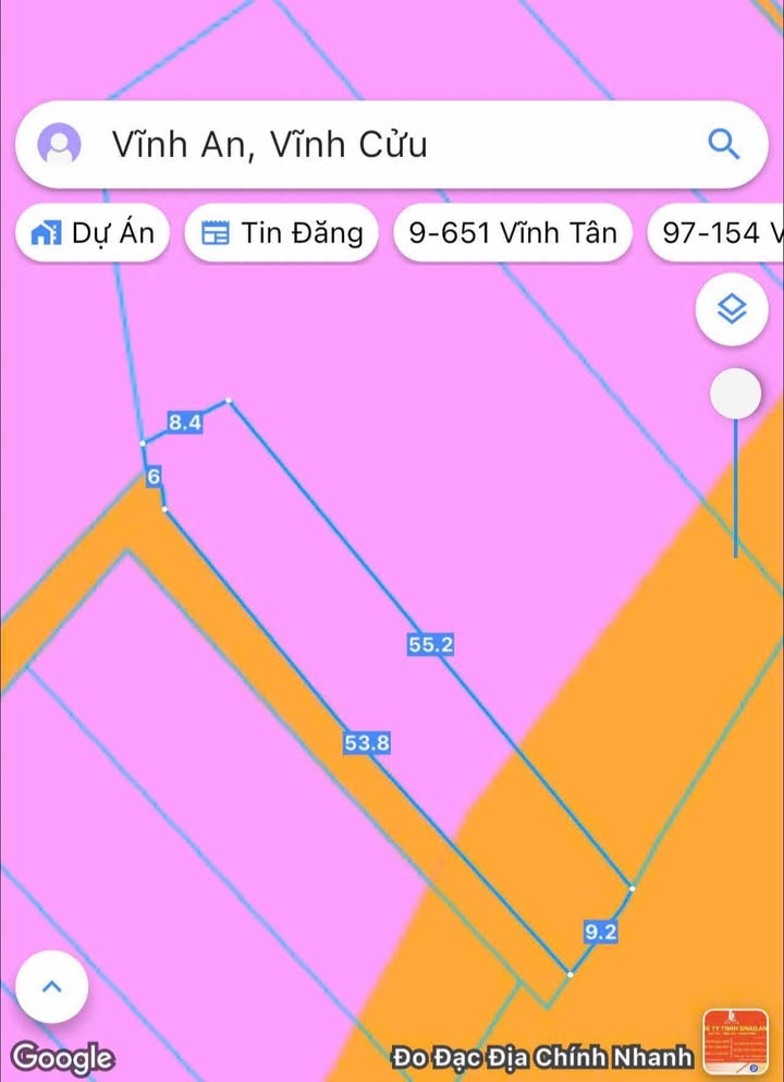 Đất nền Vĩnh Cửu 506m² giá 230.4 triệu - Sổ đỏ chính chủ, 2 mặt tiền