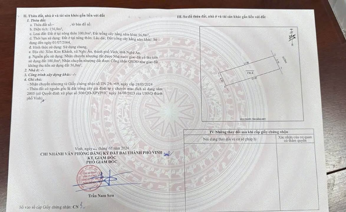 Bán đất Kim Khánh, Nghi Ân, TP Vinh 155m² giá 3.15 tỷ - Đường rộng, vị trí đẹp!