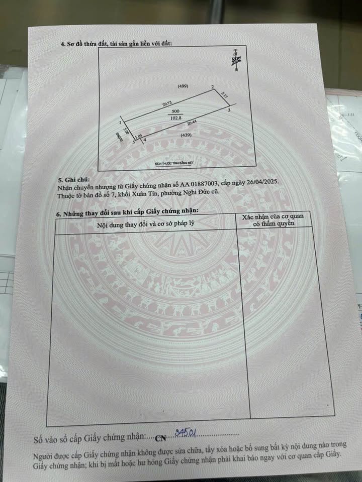 Đất nền Bùi Thế Đạt, xã Nghi Đức, 102m² giá 4 tỷ - Đầu tư sinh lời ngay!