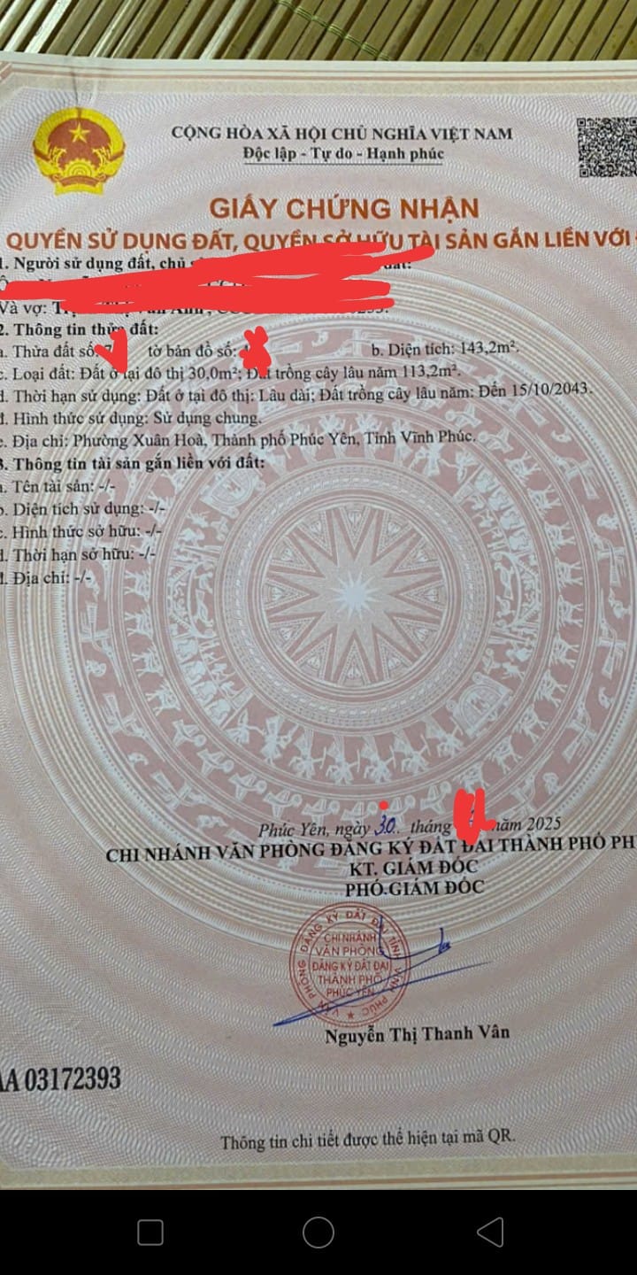 Đất nền phường Xuân Hòa 143m² giá chỉ 3 tỷ - Đường ô tô tránh nhau!