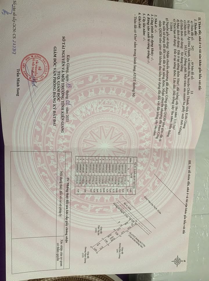 Đất nền ấp Hòa Thạnh, xã Minh Hòa, huyện Châu Thành 160m² giá 300 triệu - Cơ hội đầu tư tuyệt vời!