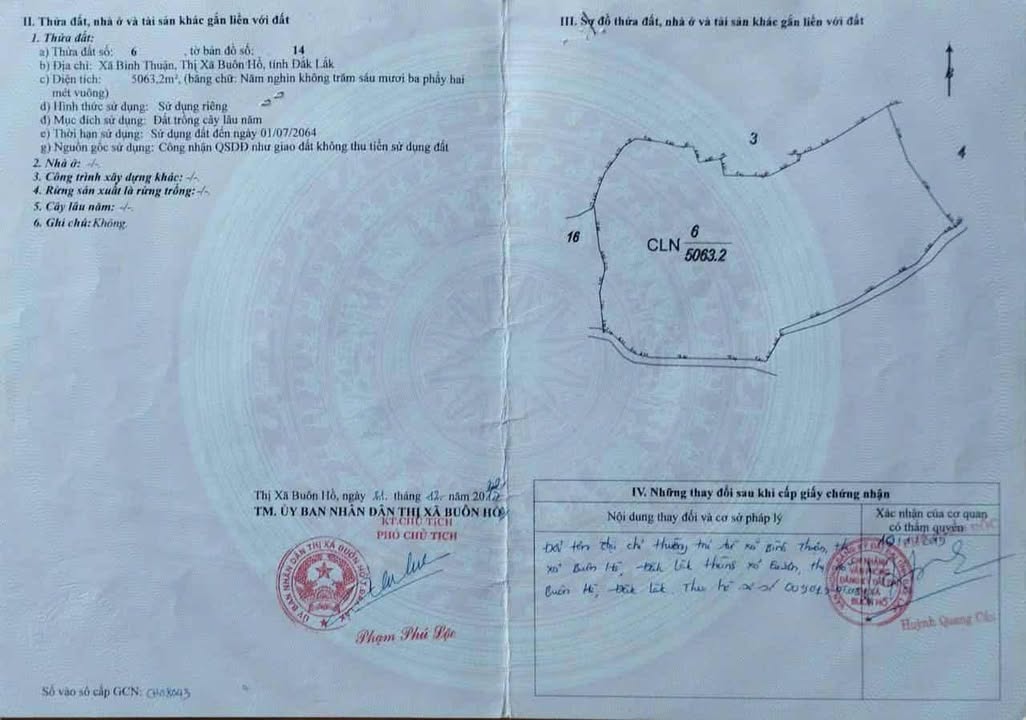 Đất rẫy 2.16ha tại xã Bình Thuận, Buôn Hồ chỉ 450 triệu - Cơ hội đầu tư tuyệt vời!