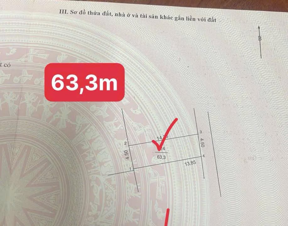 Đất Vĩnh Lộc, Thư Phú, Thường Tín 63.3m² - Kinh doanh sầm uất, ô tô vào tận nơi!