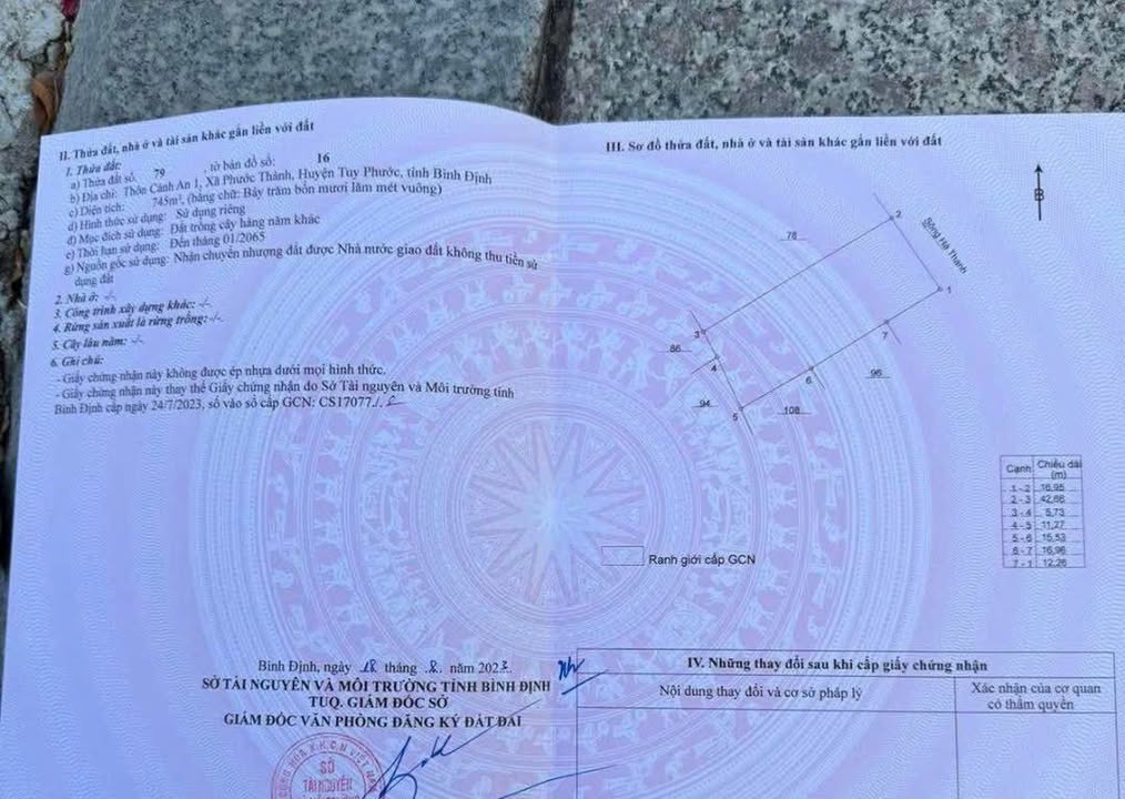 Đất vườn 745m² thôn Cảnh An, Phước Thành - Giá cực hấp dẫn!