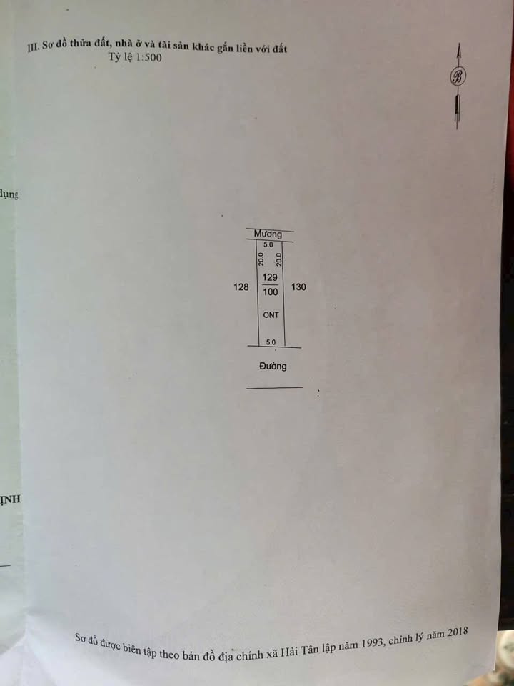 Đất nền Hải Tân, Hải Hậu 100m² giá chỉ 9xx triệu - Đường rộng, vị trí thuận lợi!