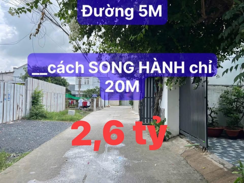 Đất ở đô thị Thị Trấn Hóc Môn 58,500m² giá 2.6 tỷ - Đường nhựa 5m, gần Song Hành!