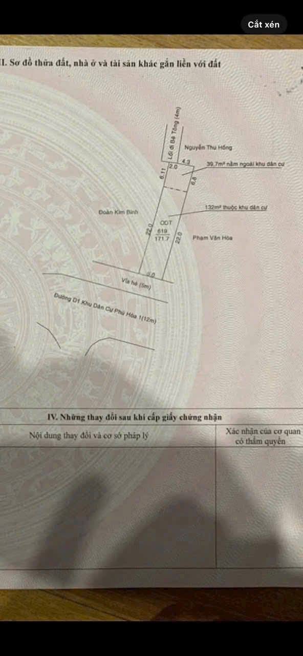 FrontHouse mặt tiền D1 Phú Hòa, 171m² giá 15,4 tỷ - Kinh doanh siêu vượng