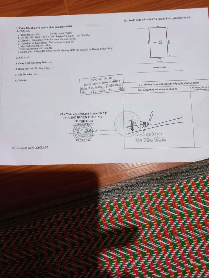 Đất 7x23m tại An Đạo, Phù Ninh, Phú Thọ - Giá chỉ 1 tỷ, đầu tư thông minh!