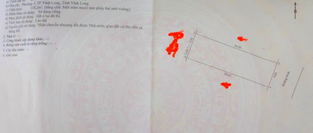 Đất nền khu dân cư Minh Linh, Vĩnh Long, 118,2m² giá 1,35 tỷ - Sổ hồng chính chủ!