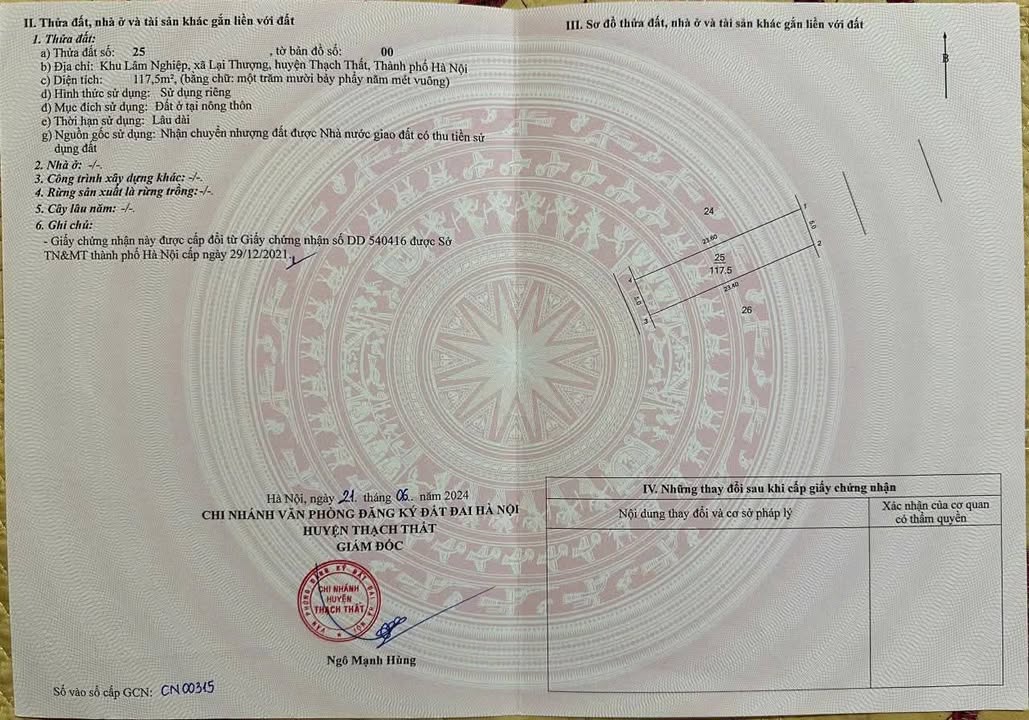 Đất mặt đường 419 Thạch Thất 117m² giá 6.75 tỷ - Cơ hội đầu tư hiếm có!