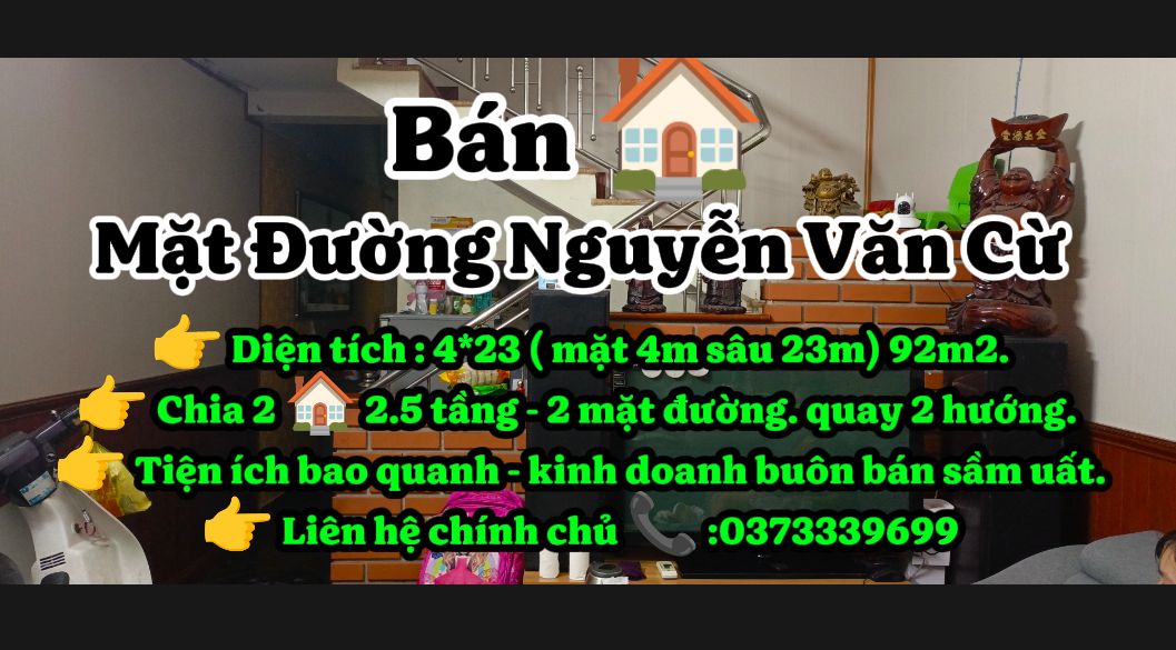 Nhà mặt đường Nguyễn Văn Cừ, Hoa Lư, Ninh Bình 92m² - Kinh doanh sầm uất!