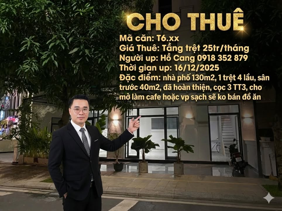 Shophouse cho thuê tại Vinhomes Grand Park Thủ Đức 130m² - Phù hợp làm cafe hoặc văn phòng