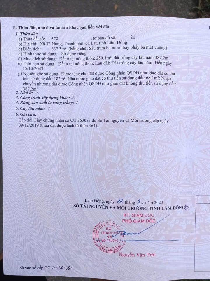 Đất nền Tà Nung Đà Lạt 637m² giá 4.85 tỷ - Cơ hội đầu tư hiếm có!