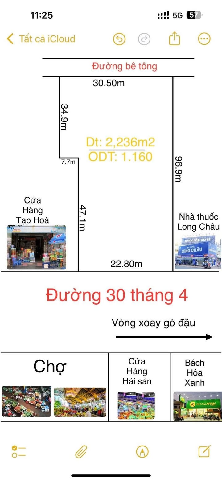Kiot + Nhà trọ mặt tiền đường 30 tháng 4, Thủ Dầu Một, 2236m² - Cơ hội đầu tư sinh lời cao