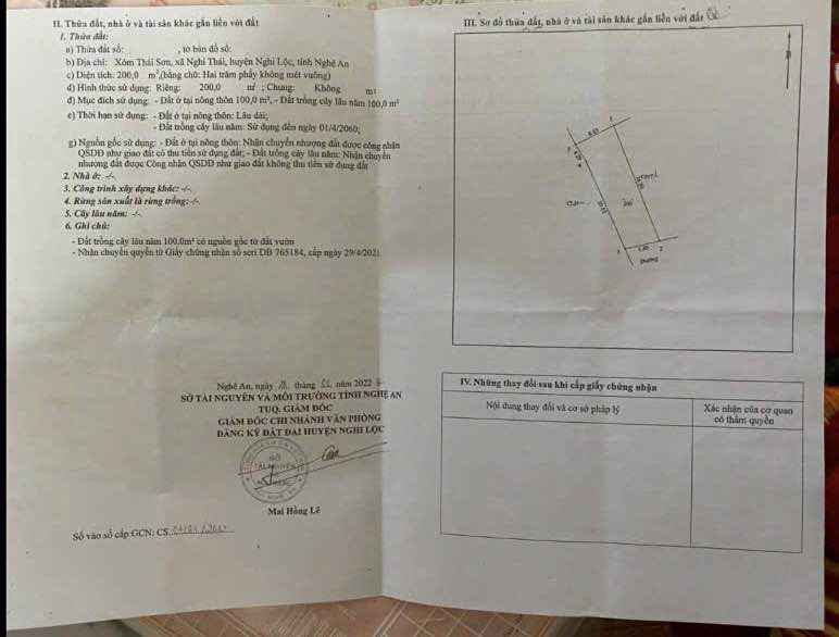 Bán đất xóm Thái Sơn, phường Vinh Lộc 200m² giá 3.94 tỷ - Vị trí đắc địa, giao thông thuận lợi!