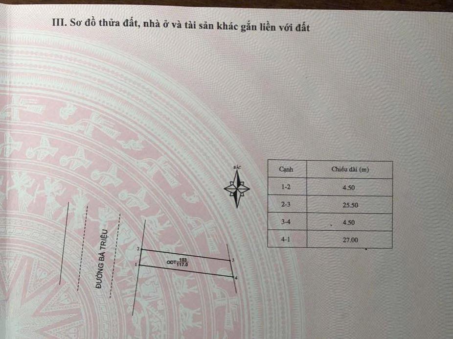 Mặt phố Bà Triệu, Vĩnh Yên 117m² - Thiết kế hiện đại, sẵn sàng kinh doanh!