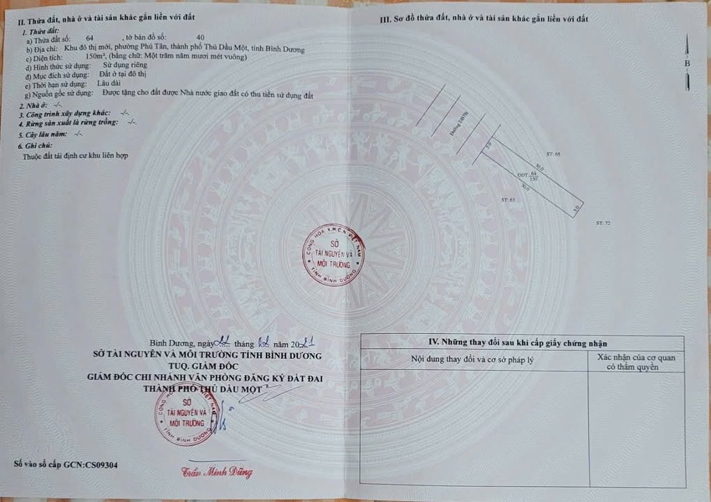 Đất nền Phú Tân Thủ Dầu Một 150m² giá 3.65 tỷ - Đất thổ cư 100% chính chủ!