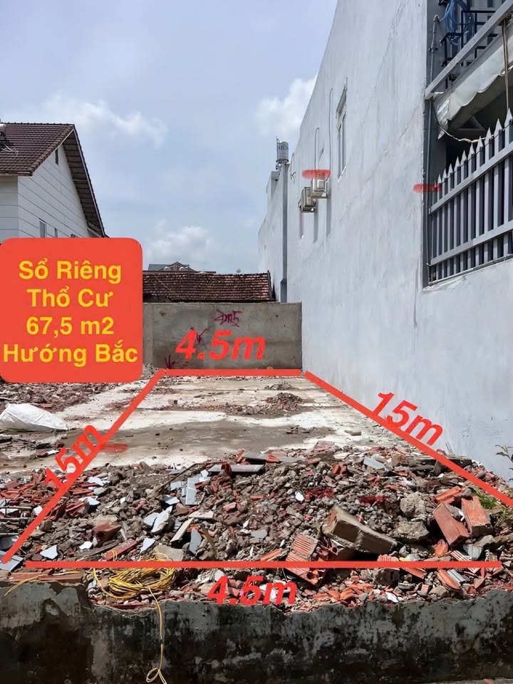 Đất nền khu vực Tân Triều, Biên Hòa 69m² giá 2.3 tỷ - Đối diện công viên Dương Tử Giang!