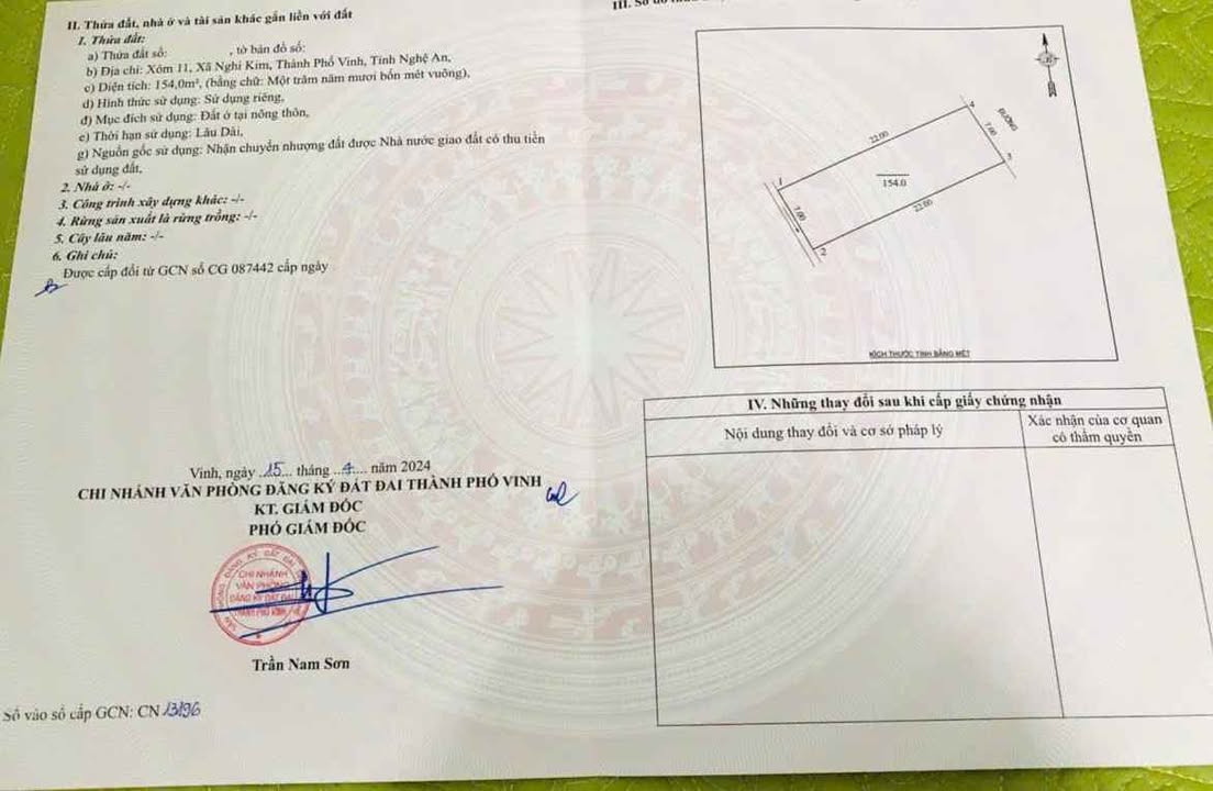 Đất mặt đường 36m tại xóm 11, Nghi Kim, Vinh 154m² giá 8.46 tỷ - Cơ hội đầu tư hấp dẫn!