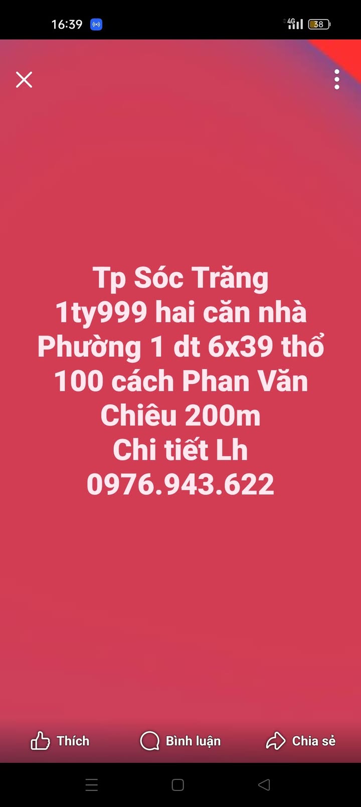 Nhà bán Phường 1, Sóc Trăng 234m² giá 1.999 tỷ - Sổ hồng chính chủ