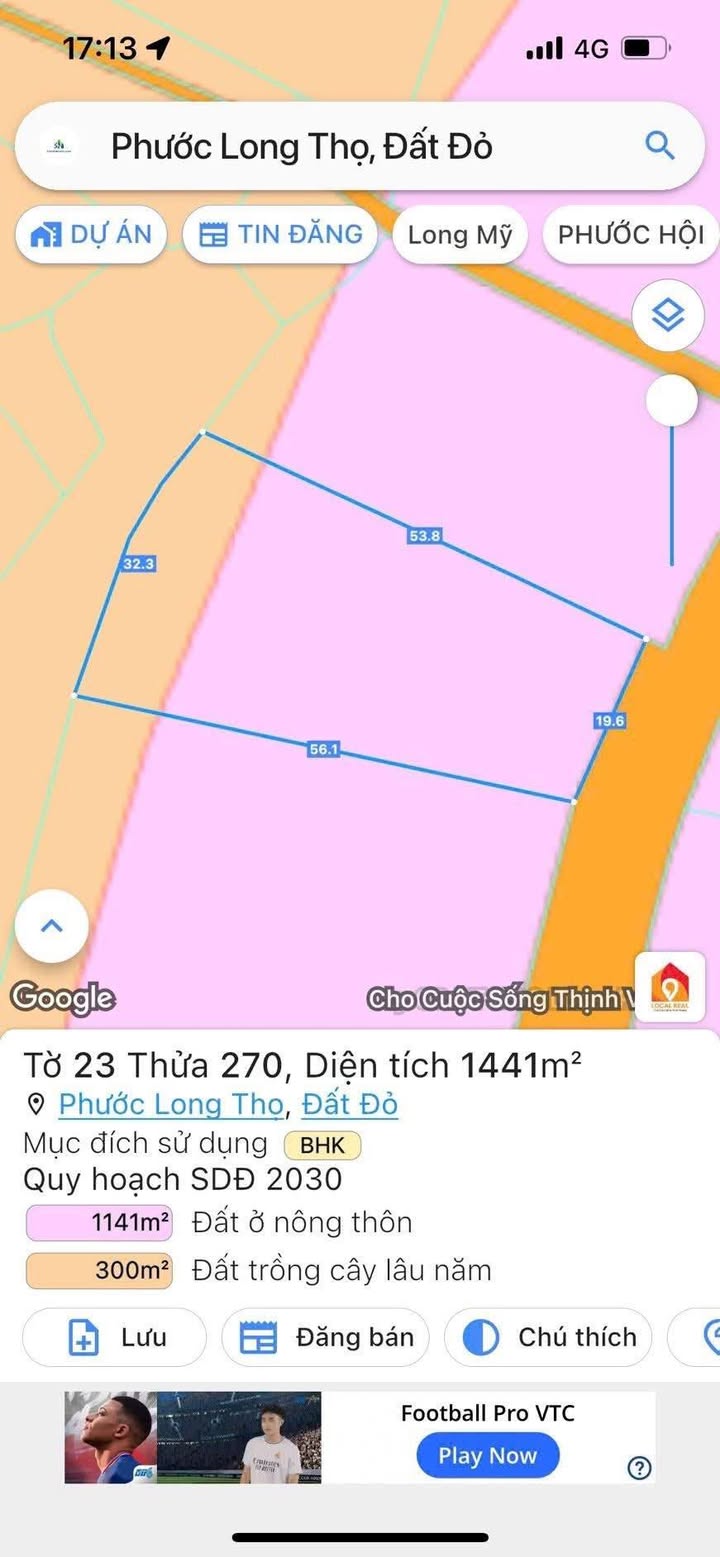 Đất nền mặt tiền Phạm Hùng 1441m² giá 3.2 tỷ - Cơ hội đầu tư tuyệt vời!