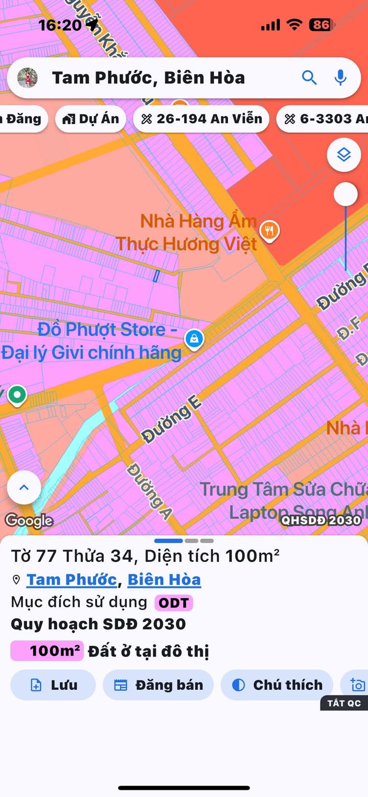 Đất nền Tam Phước 100m² giá 680 triệu - Sổ hồng chính chủ