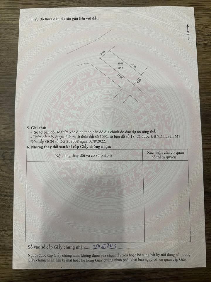 Đất nền Hợp Thanh, Mỹ Đức 83m² giá 1.1 tỷ - Vị trí đẹp, đường rộng rãi!