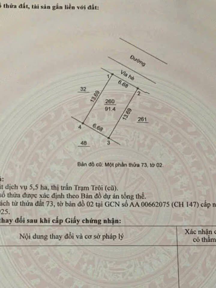 Đất dịch vụ Trạm Trôi, Hoài Đức 91.4m² - Mặt tiền rộng, đầu tư sinh lời!
