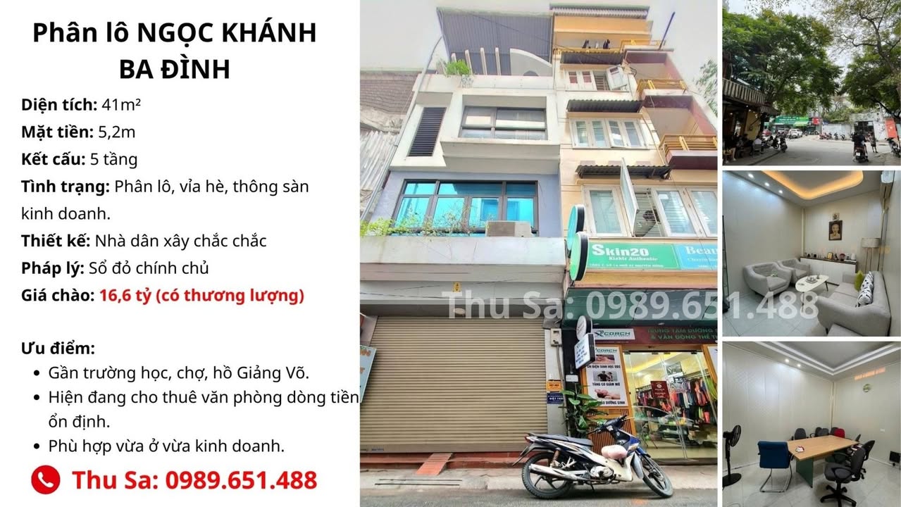 Nhà mặt phố Ngọc Khánh, Ba Đình 41m² giá thỏa thuận - Kinh doanh đắc địa!