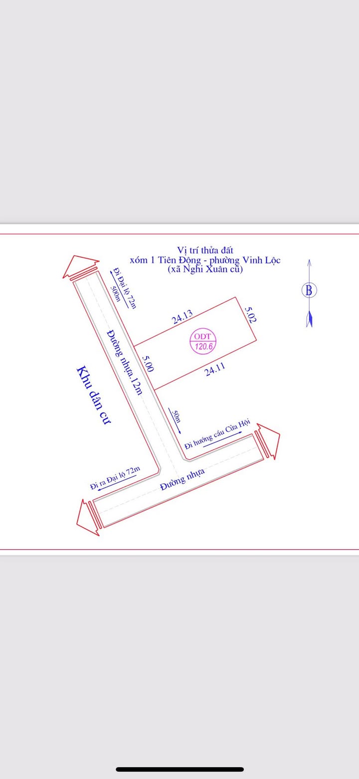 Đất nền chính chủ Vinh Lộc 120m² giá 1.9 tỷ - Đường nhựa 12m, gần chợ và trường học!