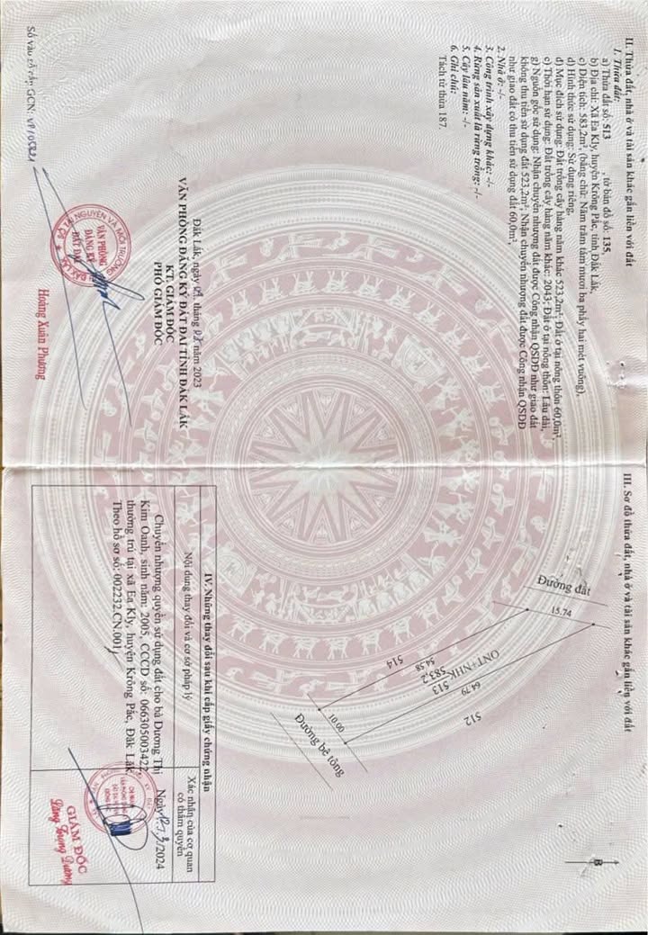 Đất nền 2 mặt tiền thôn 9, xã Ea Kly, 600m² giá 700 triệu - Cơ hội đầu tư hấp dẫn!