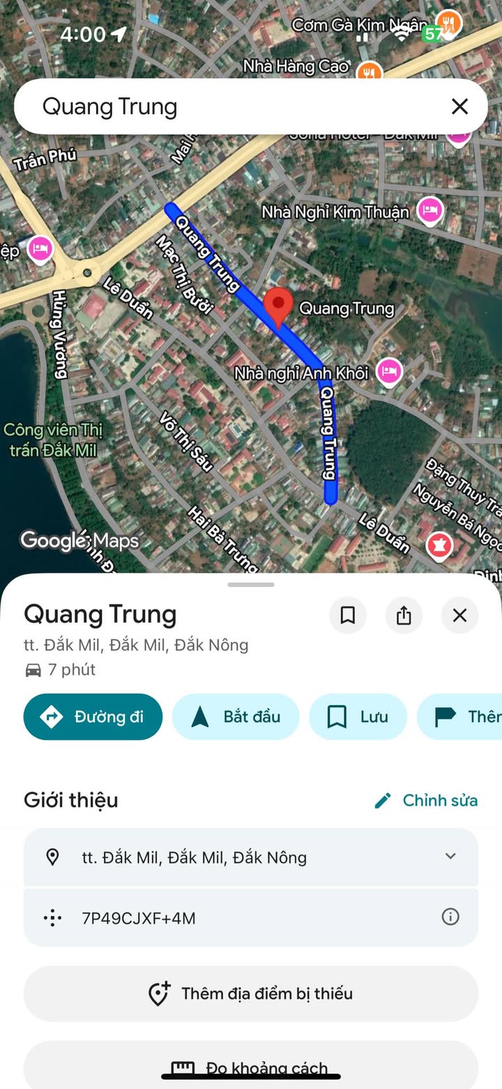 Nhà mặt tiền Quang Trung Đắk Mil 140m² giá 3.7 tỷ - Kinh doanh sầm uất!