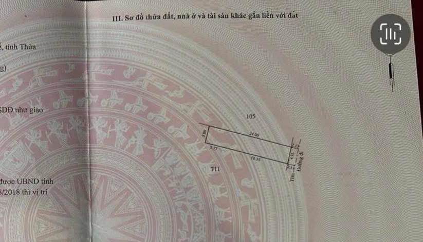 Đất nền khu phố Công Lương, Vỹ Dạ, Huế 119m² - Giá hấp dẫn chỉ 1.84 tỷ!