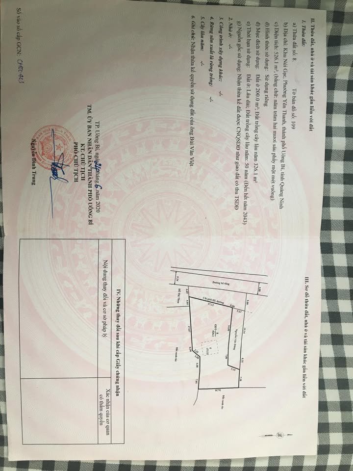 Đất nền mặt tiền đường Núi Gạc, Uông Bí 1300m² - Cơ hội đầu tư sinh lời!