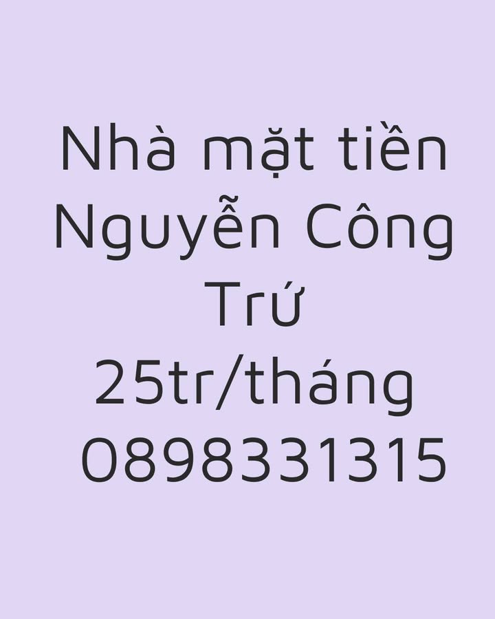 Nhà mặt tiền Nguyễn Công Trứ Đà Lạt 58m² giá 25 triệu - Nội thất mới và đầy tiềm năng!