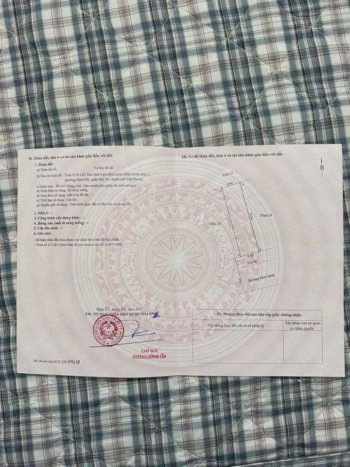 Đất nền Nam Hải, Hải An 89m² giá 3 tỷ - Đầu tư sinh lời ngay!