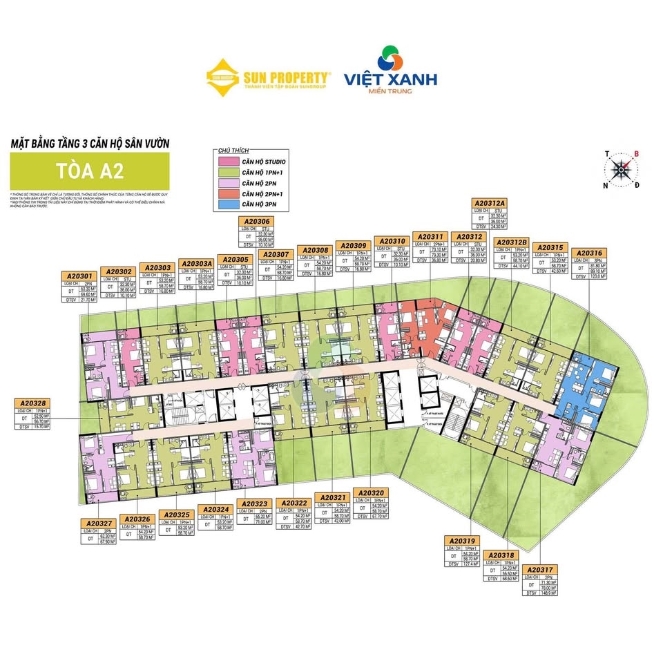 Căn hộ Cora Tower Đà Nẵng 53m² giá 2,7 tỷ - Sở hữu lâu dài, view sông tuyệt đẹp!