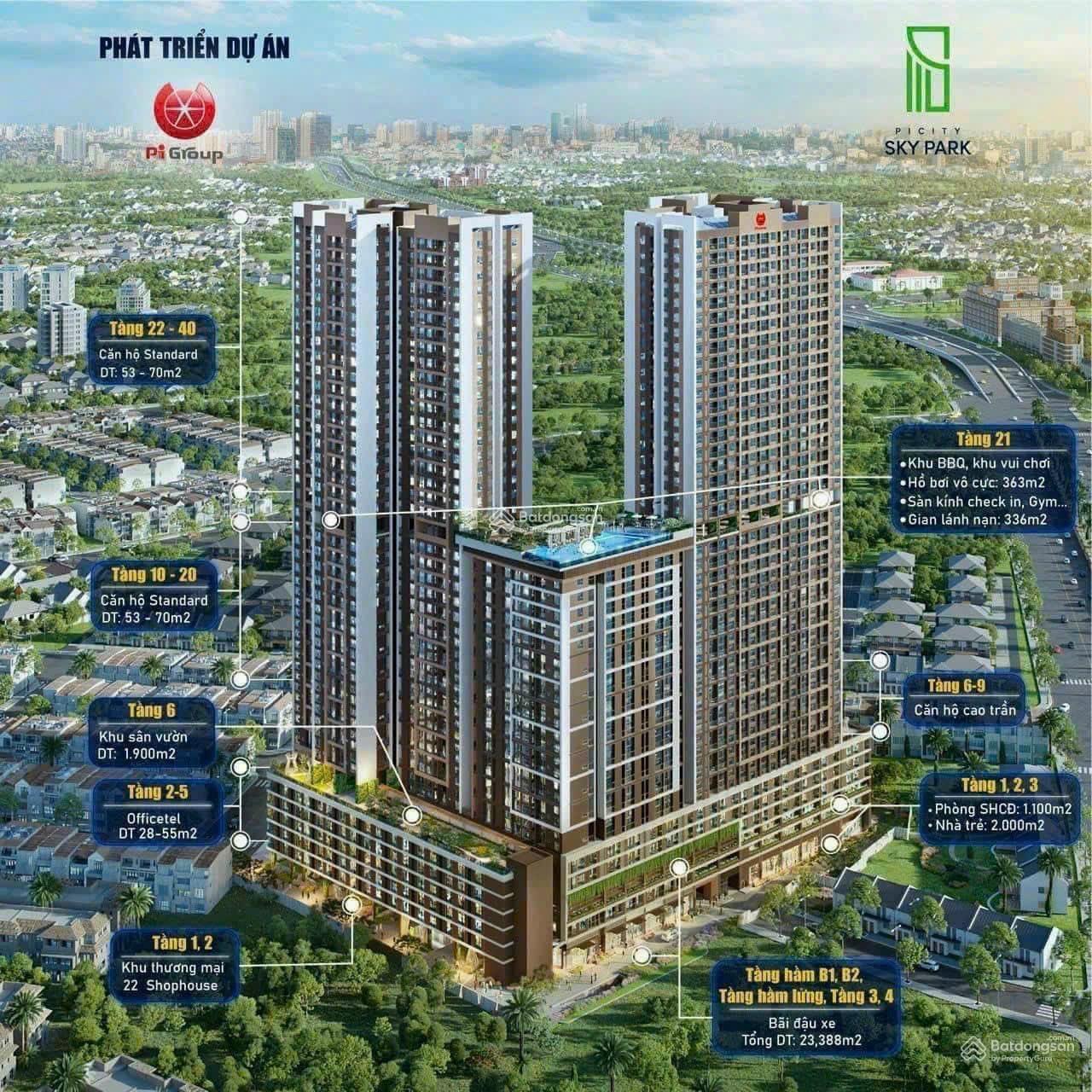 Căn hộ PiCity Sky Park Dĩ An 55m² giá 2.65 tỷ - Chính sách thanh toán siêu ưu đãi!