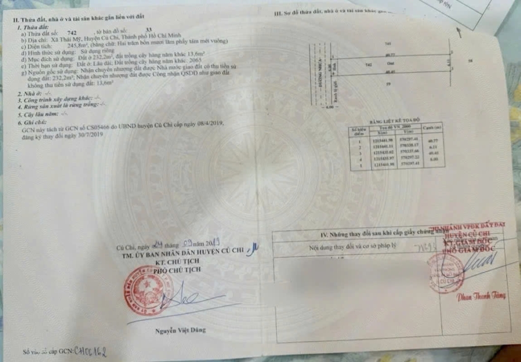 Đất mặt tiền Tỉnh Lộ 7 Thái Mỹ 246m² giá 1.23 tỷ - Đầu tư sinh lời tốt!