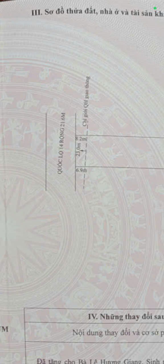 Đất thổ cư tại Quốc lộ 14, xã Hoà Bình, 3680m² - Thích hợp kinh doanh!