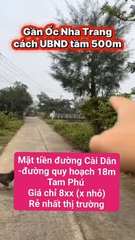 Lô đất 75m² đường quy hoạch 18m tại Tam Phú - Giá cực hấp dẫn chỉ 800 triệu!