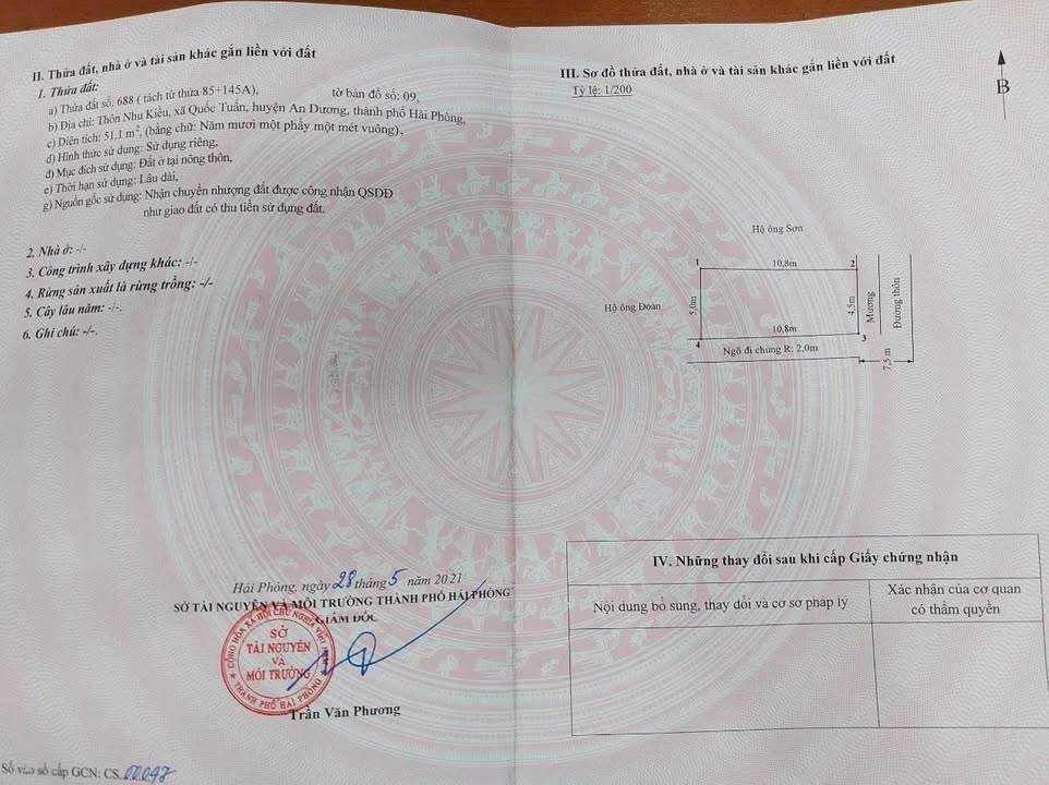 Đất nền Quốc Tuấn An Dương 51m² giá 1.1 tỷ - Đầu tư tiềm năng ngay hôm nay!