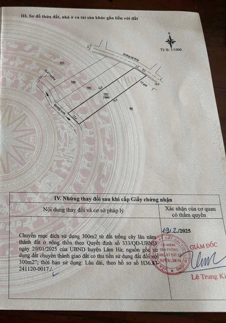 Đất thổ cư 1020m² thôn 5, xã Nam Ban, Lâm Hà - Giá chỉ 2.1 tỷ!