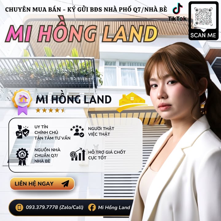 Nhà phố Huỳnh Tấn Phát, Quận 7, 50.7m² giá 6.5 tỷ - Chính chủ, chỉ việc vào ở!