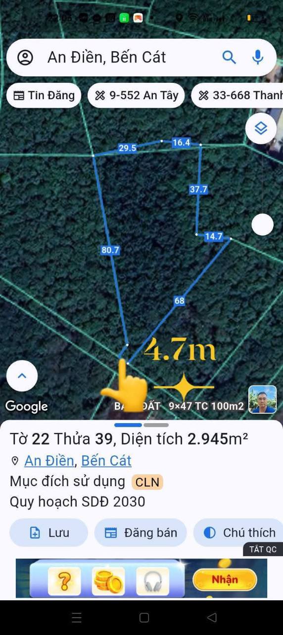 Đất nền An Điền, Bàu Bàng 2900m² giá 5 tỷ - Đầu tư sinh lời lý tưởng!