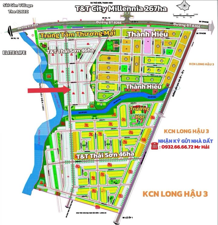 Shophouse KDC T&T Thái Sơn 100m² giá 3.6 tỷ - Đầu tư lý tưởng tại Long An!